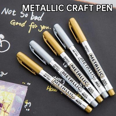Metaliczny Marker Wodoodporny Permanentny Akrylowy Złoty Srebrny Kolor Pióro Artykuły Szkolne Zakreślacz Marker DIY Malowanie