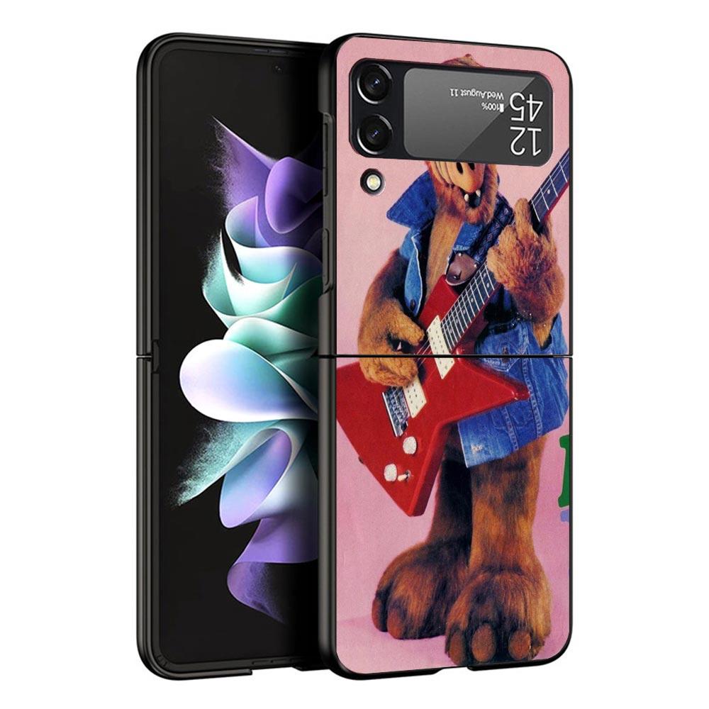A-Alf TV Series Black Phone Case For Samsung ZFlip7 ZFlip6 ZFlip5 ZFlip4 ZFlip3 5G Hard Protective Galaxy Z Flip 3 4 5 6 7