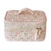 Spring Floral Corduroy Makeup Bag - Versatile Travel Storage