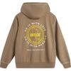 Li Ning Wade Series Loose Letter Hooded Comfortable Casual Sweatshirt Men Sweatshirt Cocoa-Brown AWDU271-7