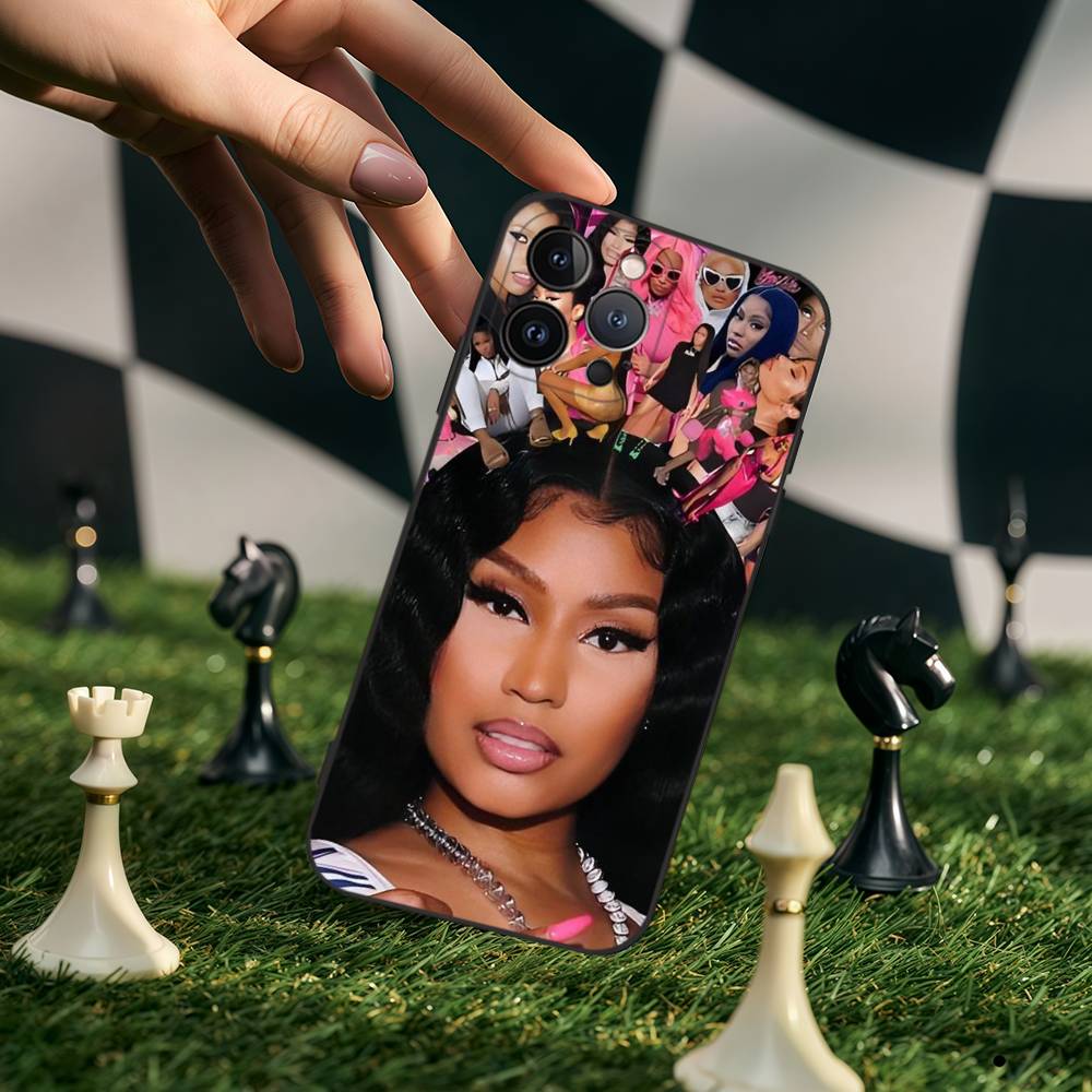 Singer N-Nicki M-Minaj Phone Case For IPhone 17 Pro Max 16 15 14 13 12 11 Plus Mini Silicone Black TPU