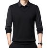 Uomo Autunno Primavera Camicia Collo Turn-down Finto Due Pezzi Maglione Patchwork Taglie Forti Righe Bottoni Stile Formale Business Uomo Top Ufficio