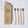 Bamboo Toothbrush Set for Kids & Adults - Round Handle (4, 5, 8, 10 pcs) with Optional Logo