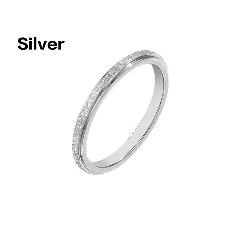 Silberne Frosting Partnerringe für Hochzeit Verlobung Schmuck Geschenke Geburtstagsgeschenk Liebhaber Partnerringe für Männer und Frauen