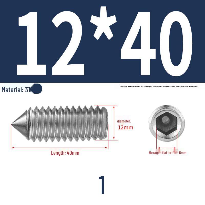 12.9 Edelstahl 304 Innensechskant Kegelspitze Gewindestift M2/M3