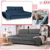Sofa Couch Bosso Living Room Family Furniture Navy Blue Reg Headrest