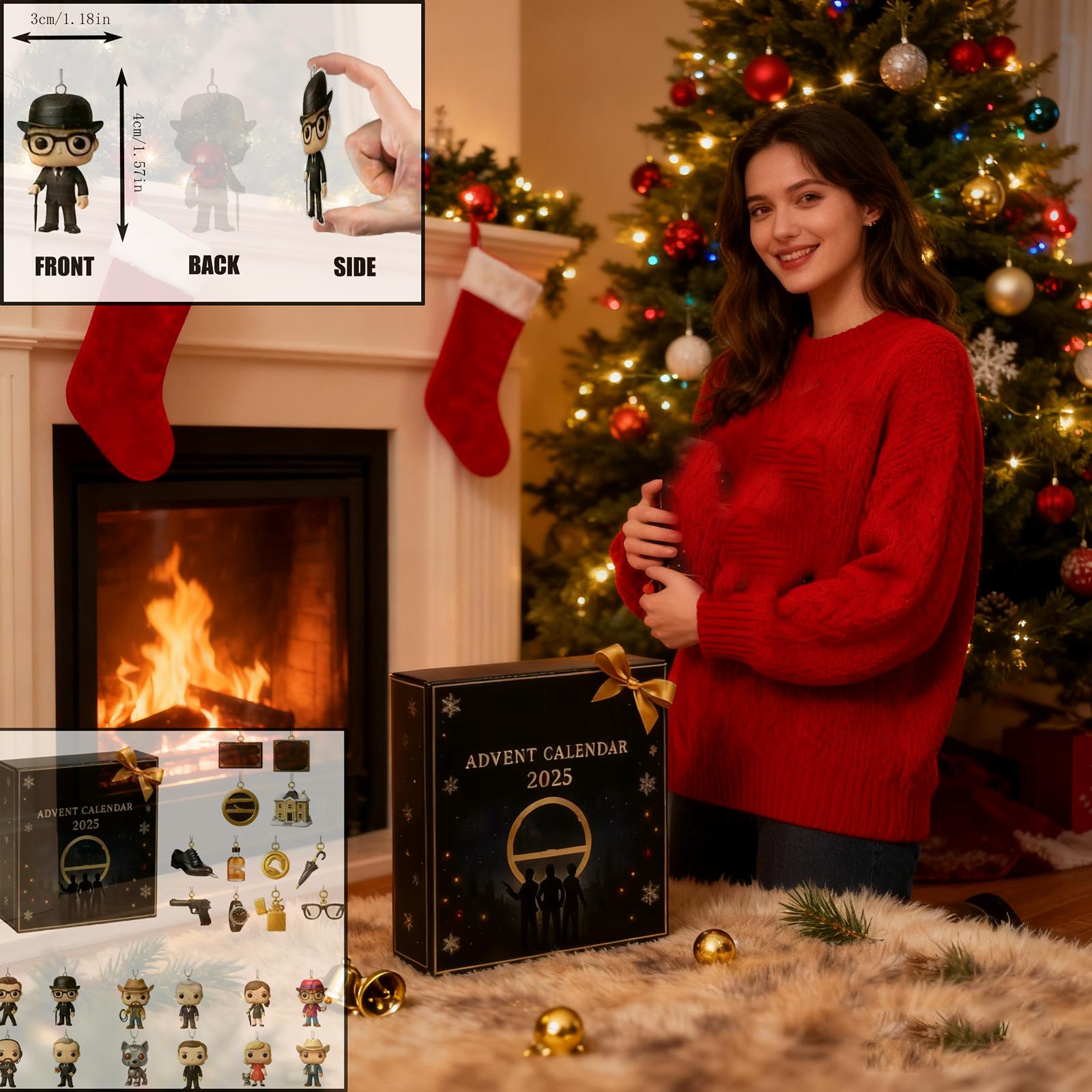 

2D Plane+airplane Box +24PC+ Box Calendar For Christmas Countdown Of Agent Advent. One Size чёрный