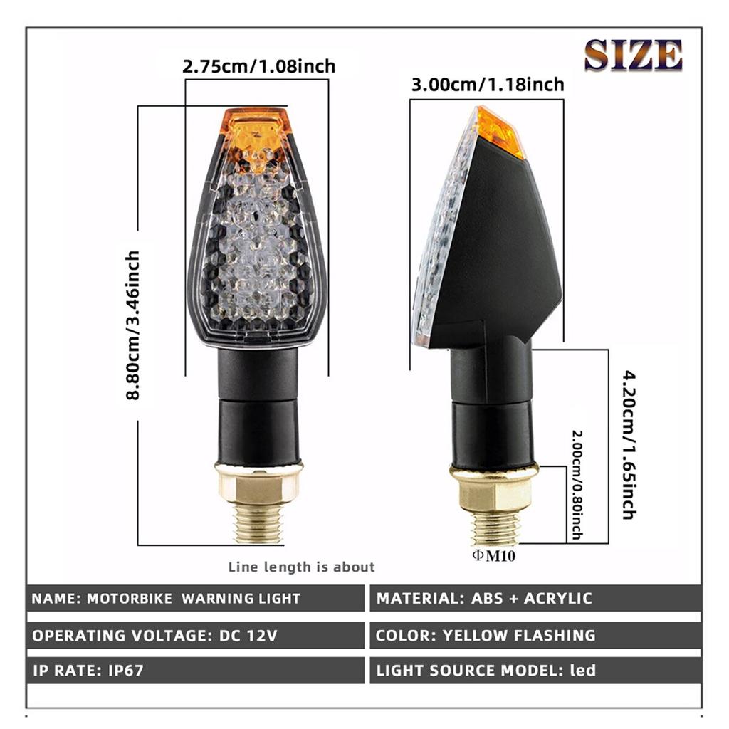 2pcs/set Motorcycle LED Turn Signals Fishscale Flashing Motorbike LED Bendable Daytime Running Lights Universal Car Accessories