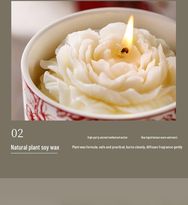 Camellia Scented Candle & Essential Oil Gift Set with Ceramic Diffuser - Hotel Room Fragrance & Deodorizer