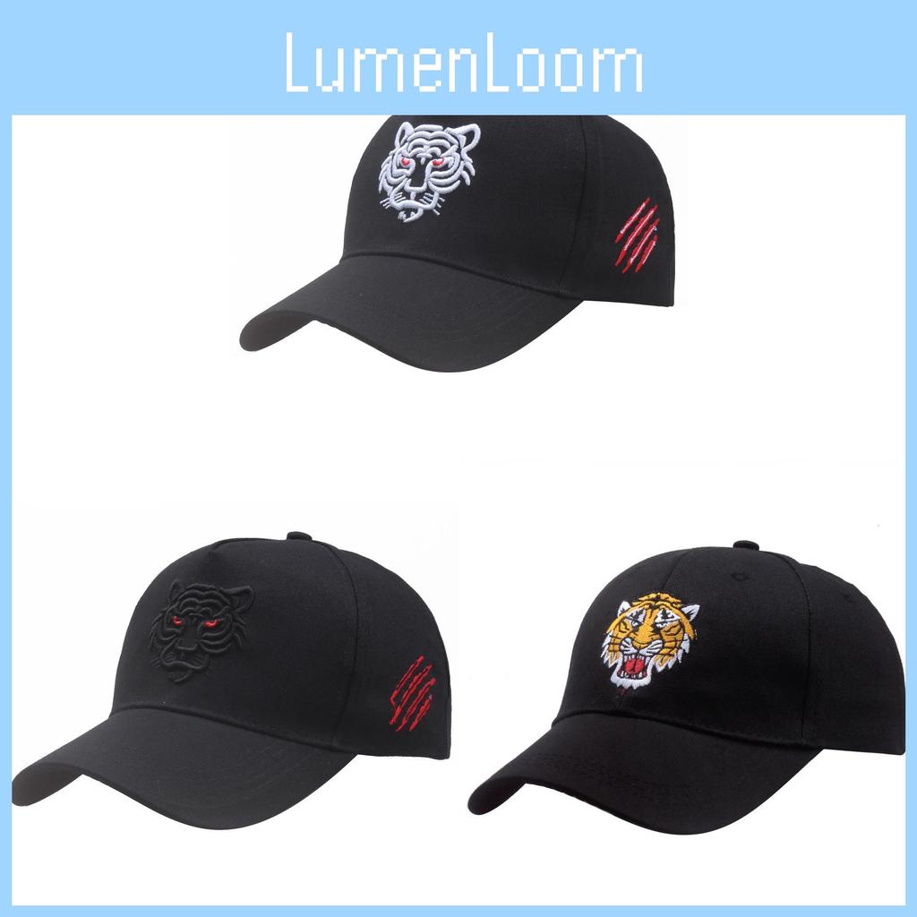 Tiger Head Embroidered Mesh Cap For Camping And Hiking Mens Outdoor Sports Hat