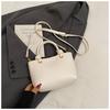 Lychee Pattern Texture Simple Portable Bucket Bag New Trendy Casual Women Versatile Commuter Messenger Bag