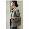 Fashionable and High-end Women's Short Woolen Coat with Horn Button and Long Sleeves, Perfect for Autumn and Winter