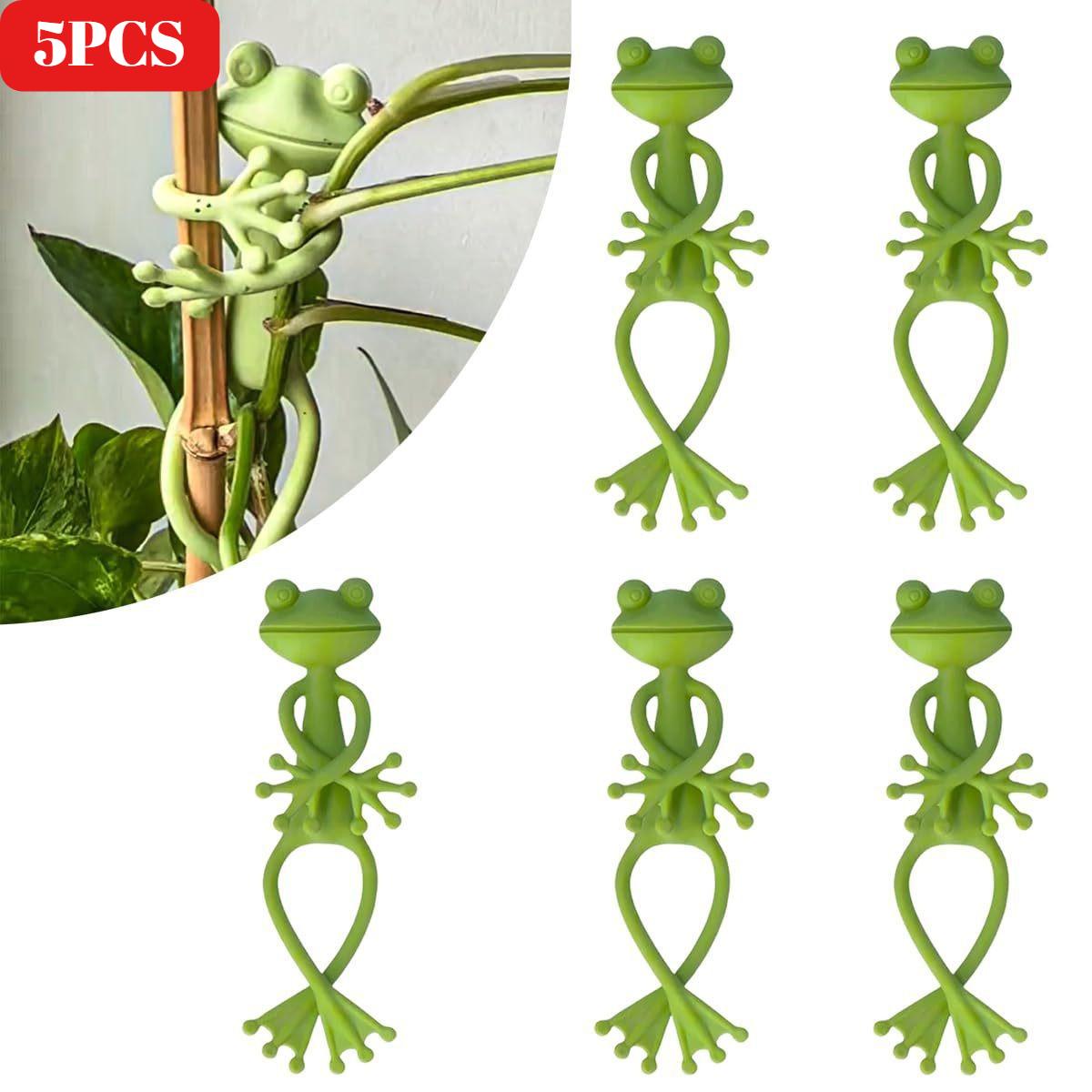 5 Pieces of Frog Decorative Plant Stand 5PC зелёный