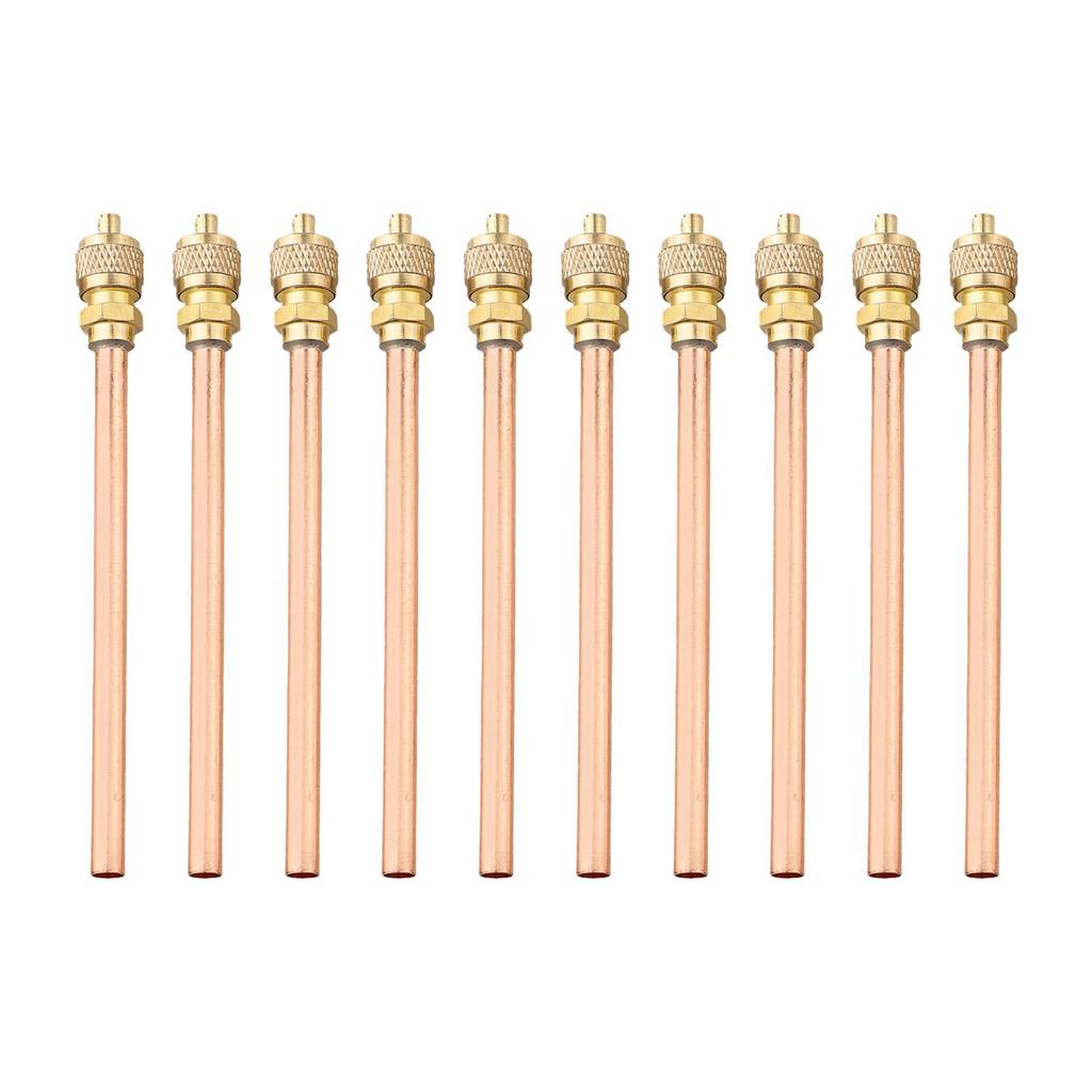 10pcs Copper Tube Access Valves for Air Conditioner Refrigeration Units