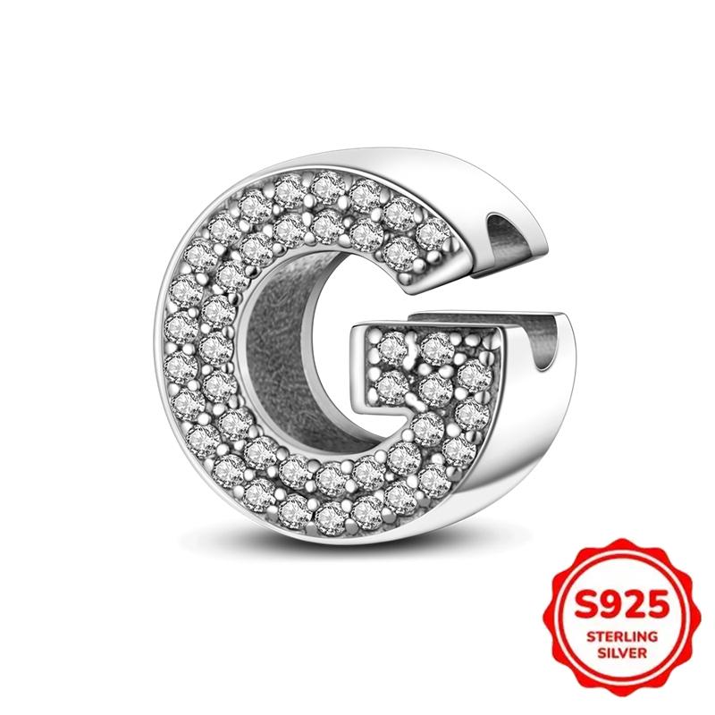 Trendy Fashion Classic 26 Alphabet Letters Charm Bead Components Bead Components Authentic Original Retro Zircon Copper Metal Designed For Women