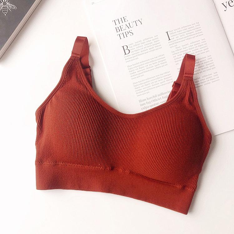 

Women Breathable Sports Bra Adjusted-straps Anti-Sweat Shockproof Padded Sleep Bra Athletic Gym Running Fitness Workout Top