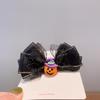 Handmade Halloween Hair Clips for Kids: Pumpkin, Ghost, Black Bat Bow, Party Accessories