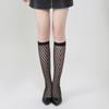 Spring/Summer Fishnet Socks: Black Ankle & Mid-Calf, Large/Small Mesh, White Calf