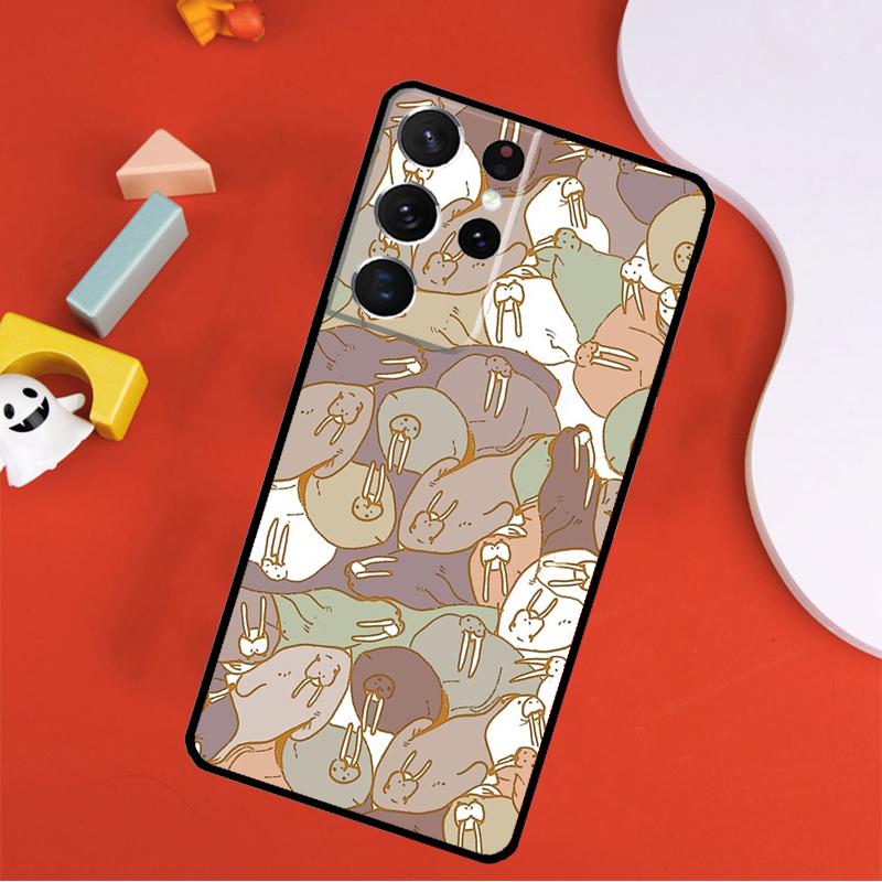 Cute Walrus Phone Case For Samsung Galaxy S25 Ultra S24 Ultra S9 S10 S20 S21 S22 S23 Plus S24 FE Cover