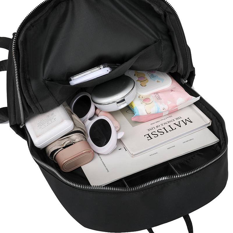 Women's Solid Collor Backpack Student School Bag Travel Backpack