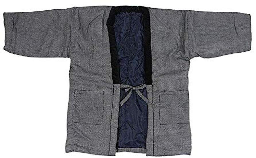 Hanten Free Size LL Size Black x White Dotera Chanchanko Black Free Size [Tosen] Men's