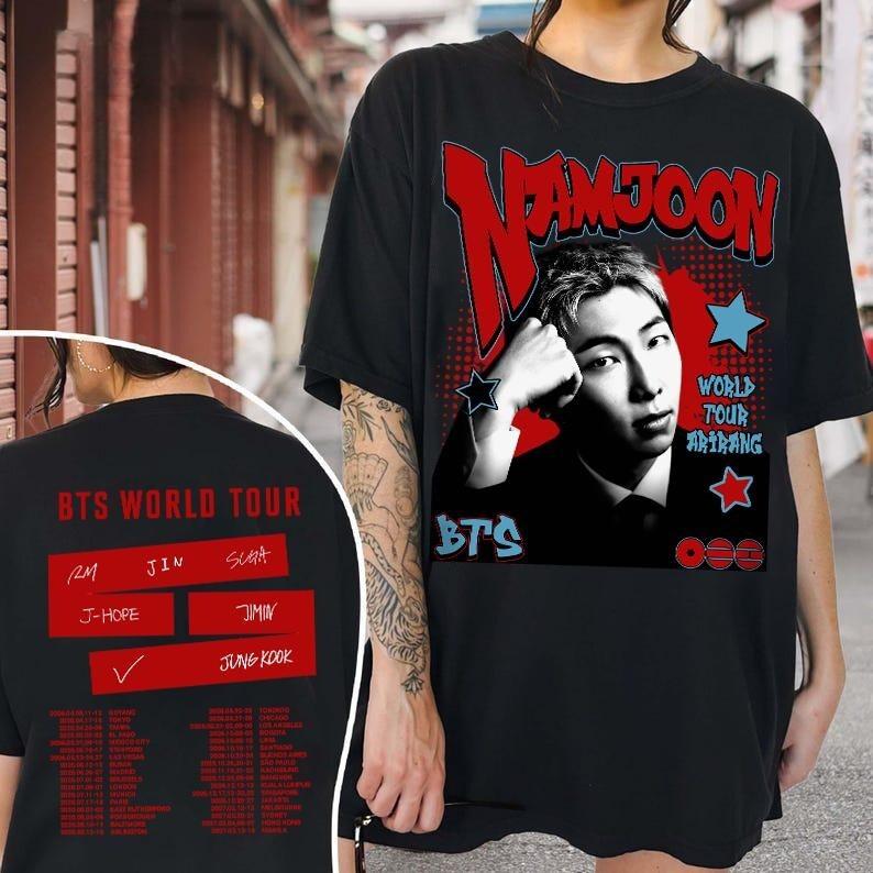 2026 Begränsad Kpop Pojkband Medlem T-shirt, Kpop Tröja, Bts Turné Present, Världsturné Merch, Arirang Kpop Bangtan, Bts Fandom Present till Fan