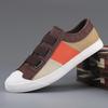 Men's 2026 Spring Canvas Slip-On Shoes: Solid Color, Breathable, Casual Low-Top Flats