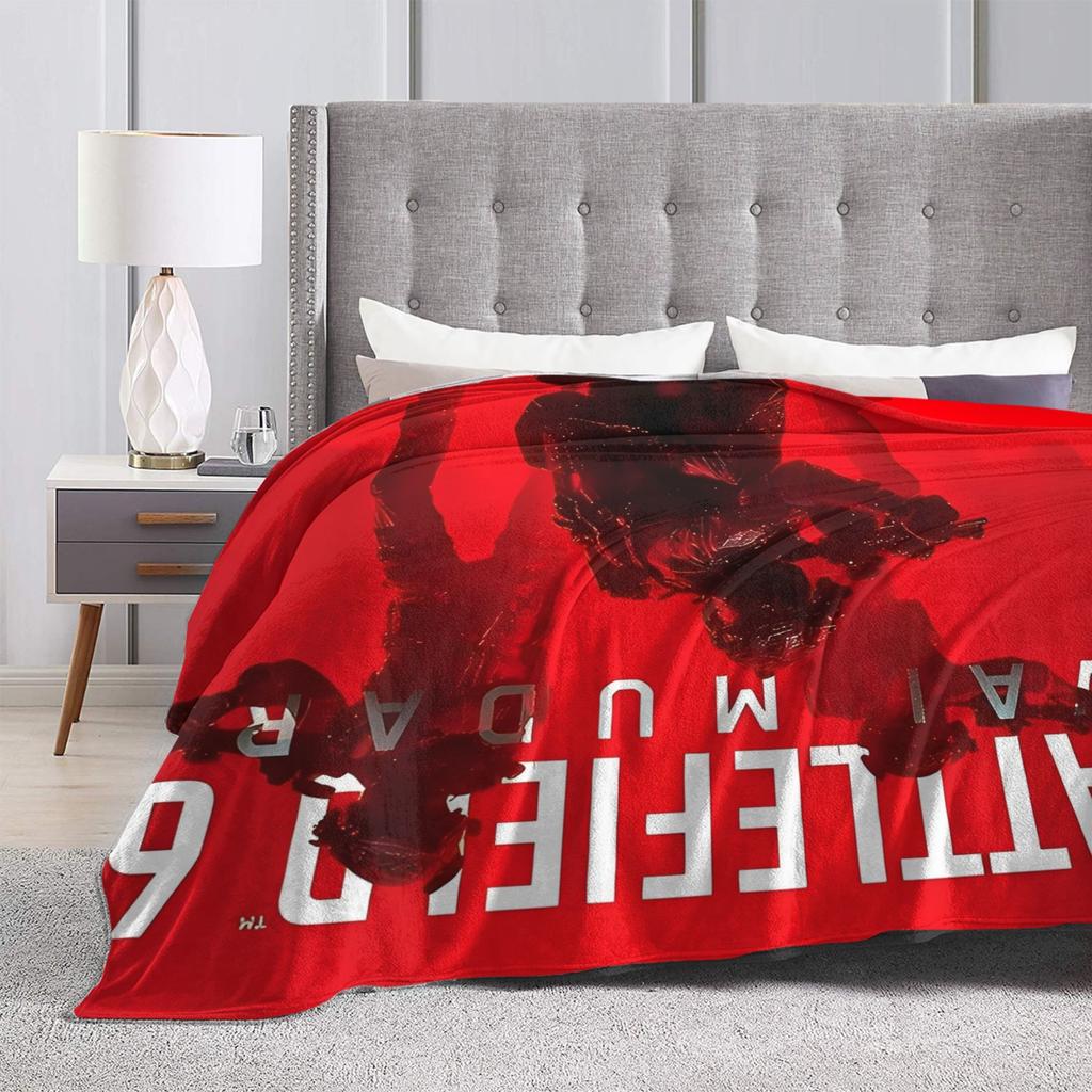 Battlefield 6 Game Funny Warm Soft Blanket Airplane Travel Plush Throw Blanket Fun Couch Chair Flannel Bedspread Sofa Bed Cover