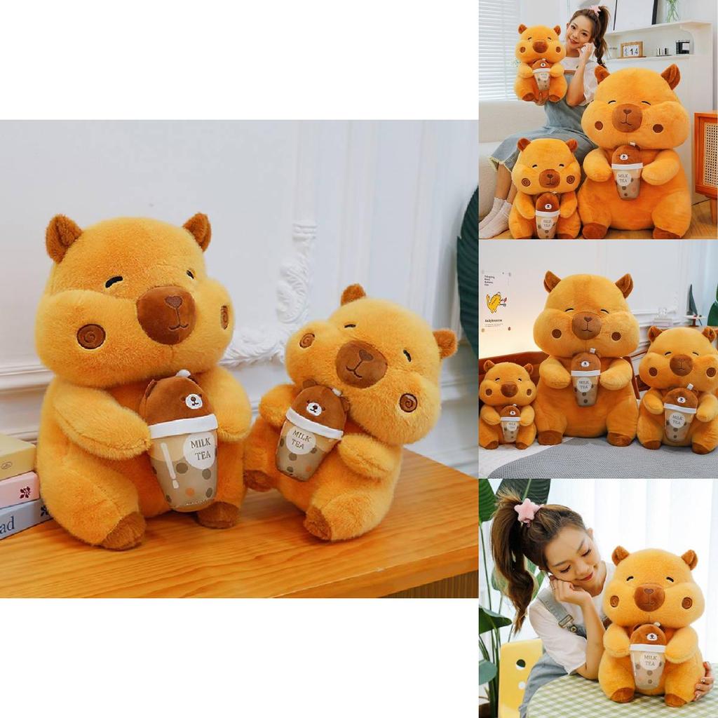 Adorable Q Version Capybara Plush Doll Soft And Cuddly Water Cup Design Gift For Kids