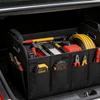 Car Trunk Organizer Oxford Cloth Foldable Organizer for Car Automotive Storage Box with Reinforced Handles Black