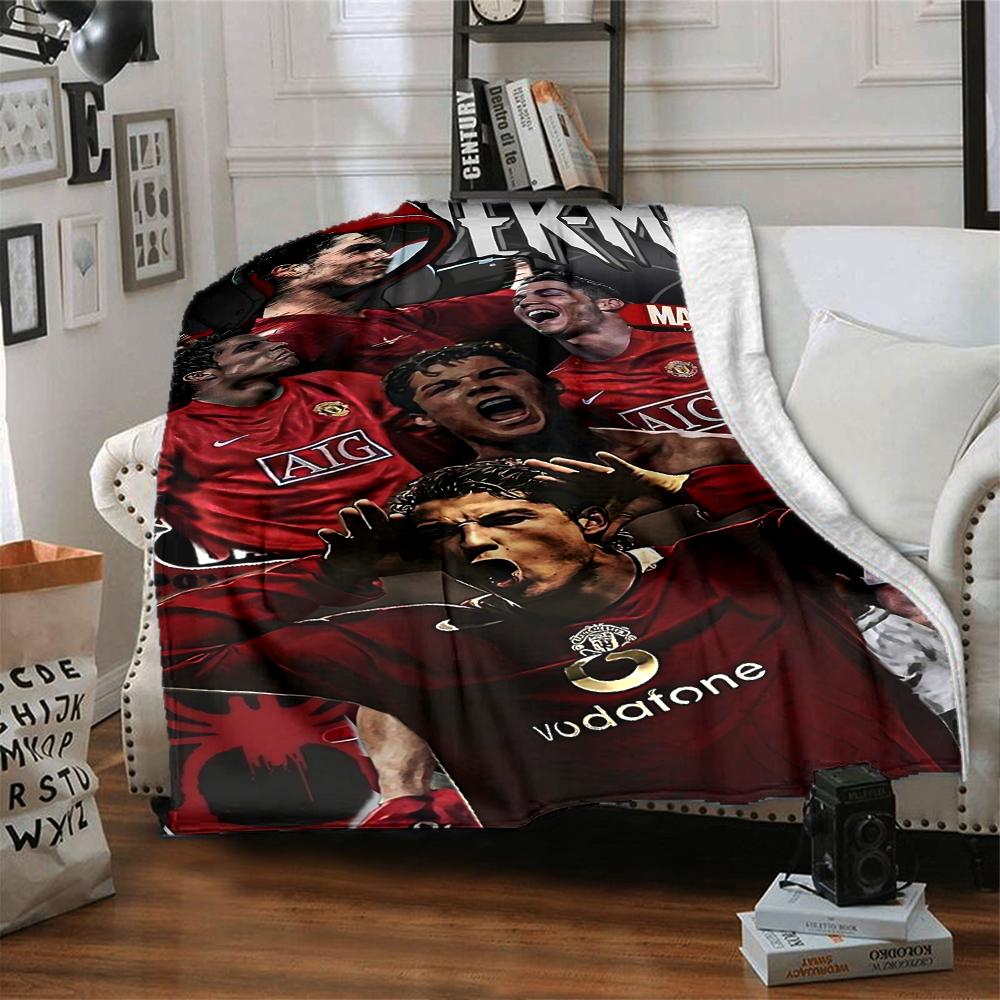 Football Celebration Moment printed flannel breathable and warm blanket, a stylish home gift, suitable for home, office and bedspread use. 0713a6
