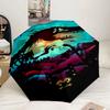 Dinosaur Moonlit Adventure Umbrella 8-Frame for Travel, Camping, Casual Lightweight Portable Umbrella, Essential for Every Family Holidays Gift