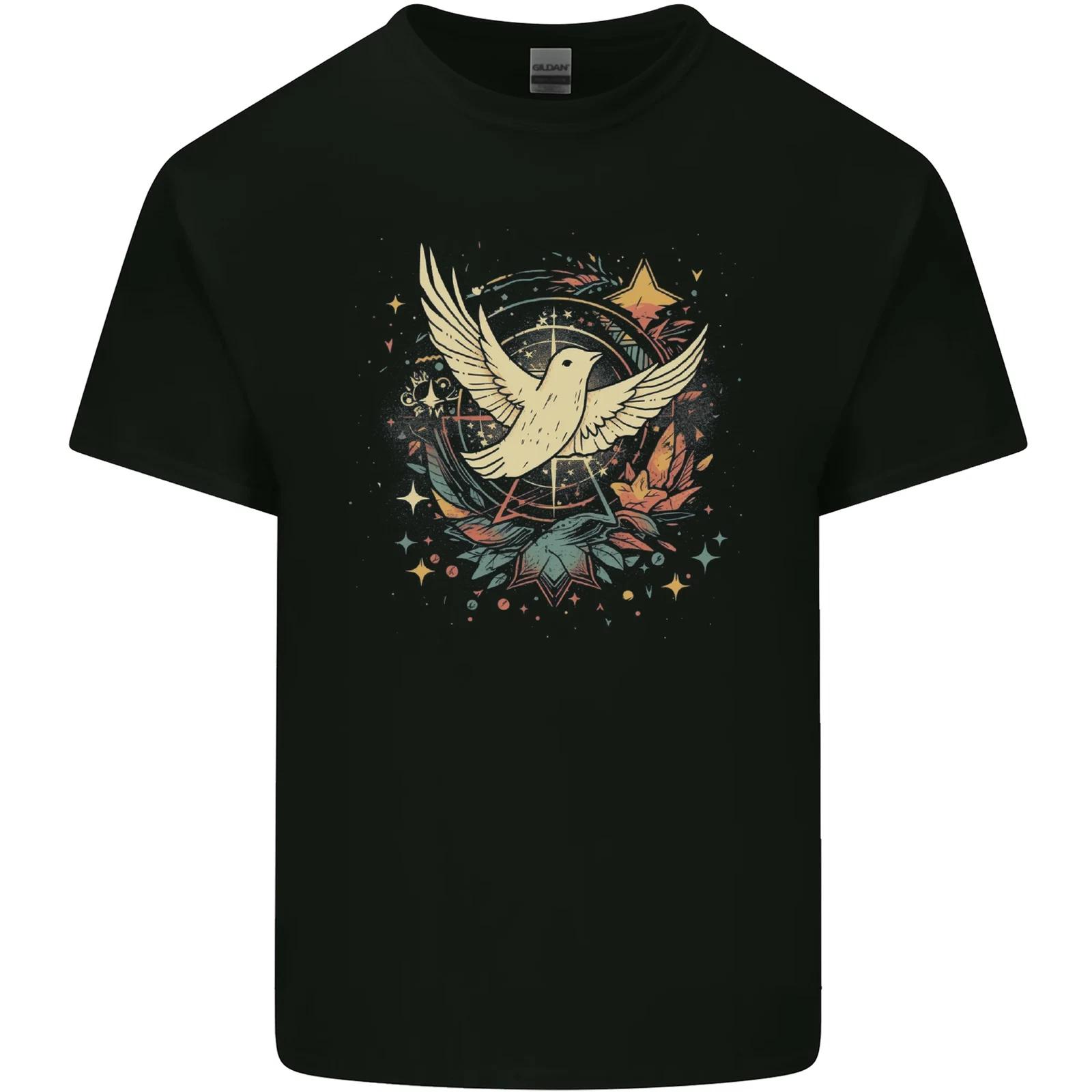 

Freedom Dove in a Cosmic Wreath Peace Love Kids T-Shirt Childrens 3XL