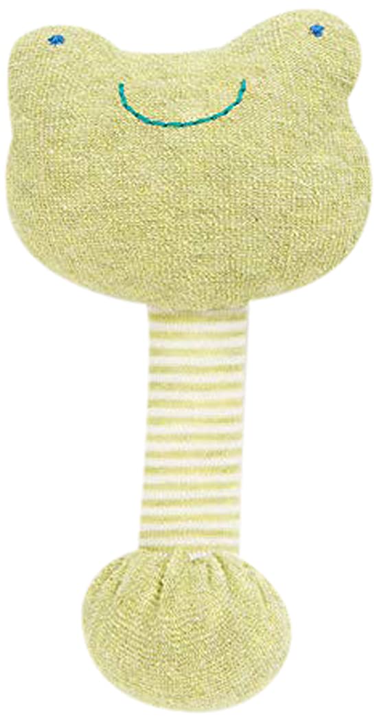 

Pompkins BABY Organic Cotton Stick Rattle Made in Japan 100% [Frog Series] Y-1358 зелёный