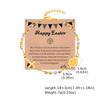 Vnox Rosary Bracelet with Easter Card, Gold Sliver Color Stainless Steel Religious Cross Virgin Mary Prayer Bracelets for Women