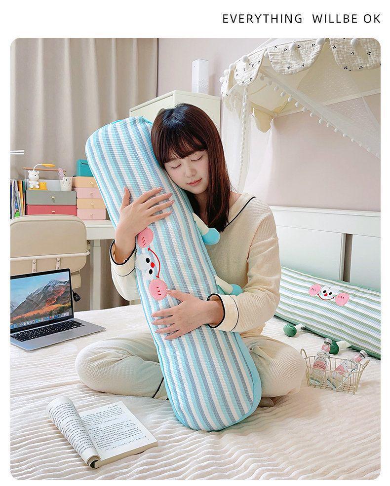 Summer Ice Silk Body Pillow for Girls - Removable, Washable Headboard and Leg Cushion