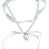 Pink Strawberry Bow Pearl Necklace - Light Luxury Clavicle Fashion for Women