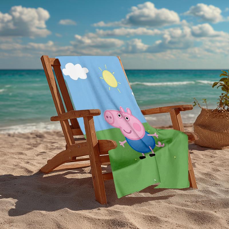 Pink Pig Fashion Beach Towel: Ideal for Summer Adventures Soft, Absorbent and Quick Drying Suitable for Swimming and Bathing