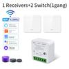 RF433MHz 1/2/3Gang Wall Switch Tuya Smart WiFi Switch Receiver Alexa Google Home Voice Control Smart Life APP Remote Module