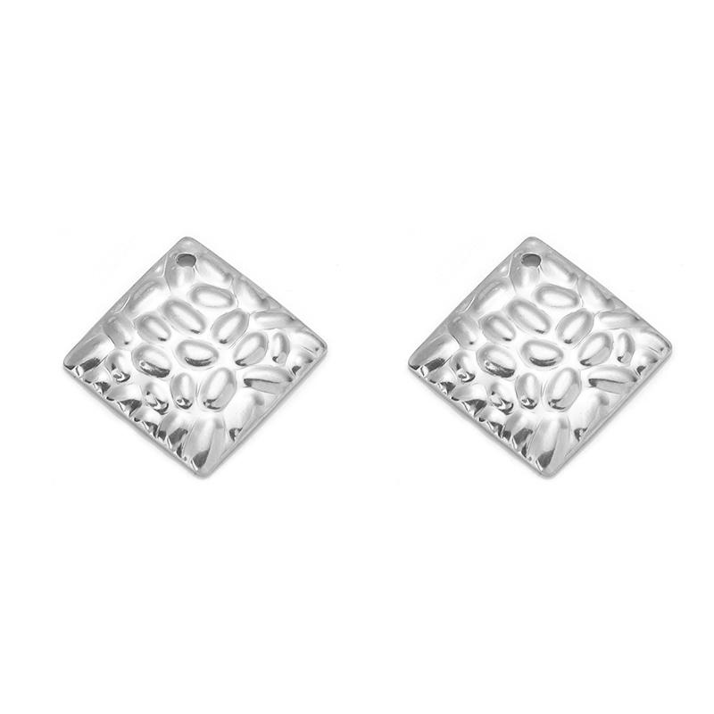 10Pcs/Lot Stainless Steel Earring Pendant Steel Gold Stripe Multi Size Style Pendant Diy Fashion Earhook Necklace Accessories