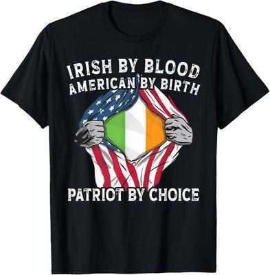 Irish by Blood American By Birth Irish American Patriotic T-Shirt for Women Men