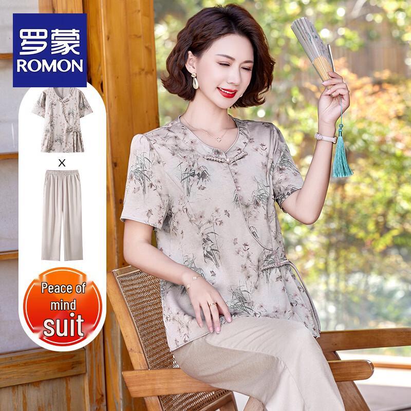 

ROMON Women s Elegant Printed Two-Piece Set M