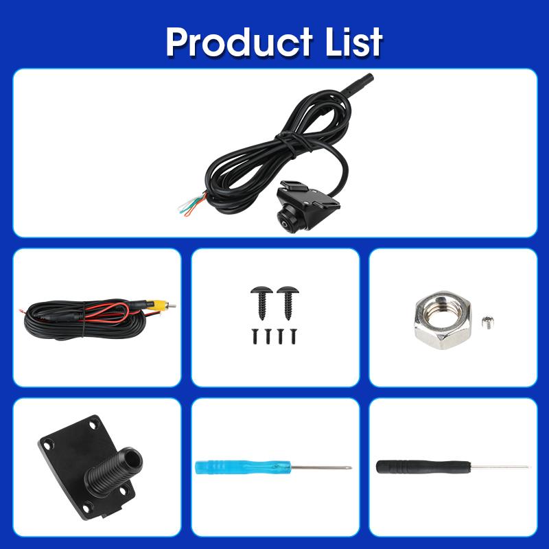AHD 170° Rear View Camera 1920x1080P CVBS Night Vision Fisheye Lens Car Reverse Camera IP68 Waterproof 12V Backup Parking Cam