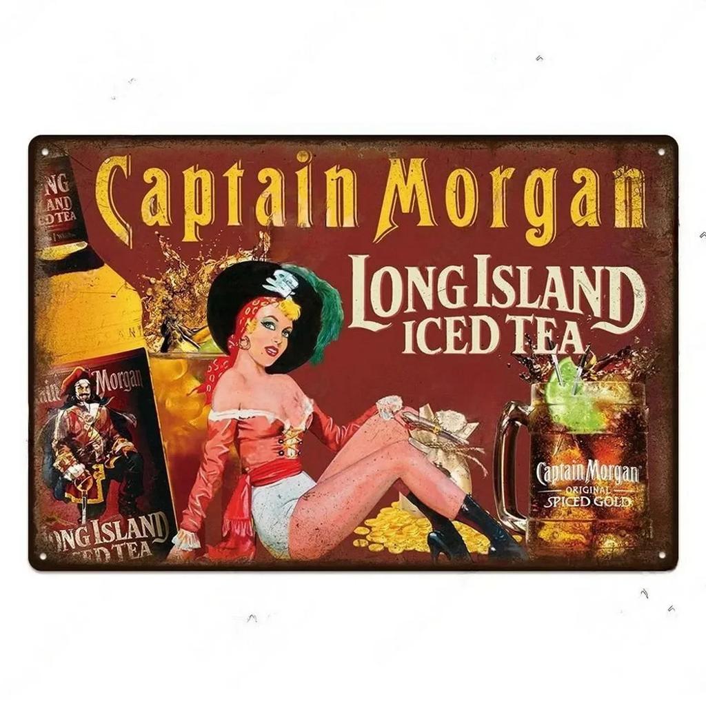 Vintage Metal Tin Sign  Captain Original Wall Decor Plaque Retro Art Poster for Man Cave Home Cafe Garden Club Bar  Iron Paintin