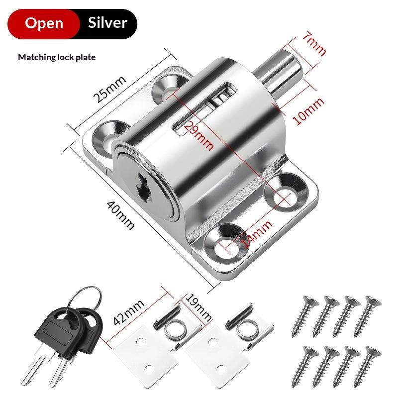 1Set Sliding Door Window Locks With 2 Keys Baby Child Safety Protection Anti Theft Door Window Security Lock Catches Set