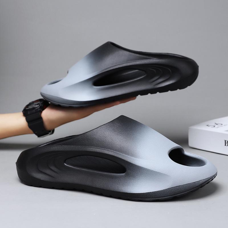 2025 Trendy Couple's Non-Slip Thick-Soled Beach Slippers: Simple, Versatile One-Strap for Indoor & Outdoor Use