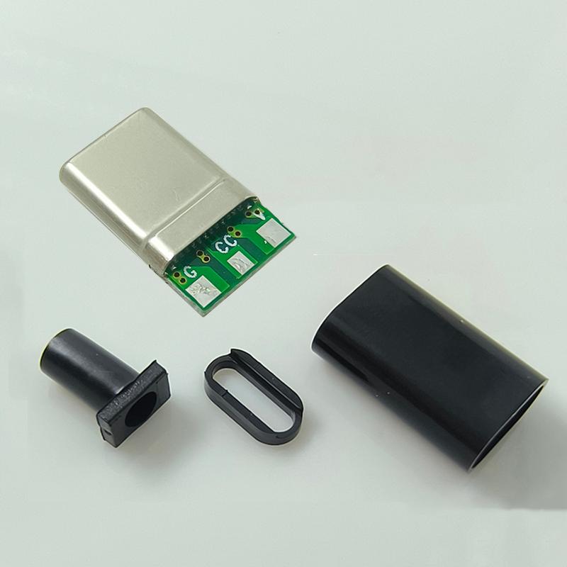 2/10 Sets Pd 3Wire Charging Head 3Pin Male Type C Laptop Connector 3Solder Joint Cc Pin Ctoc5 With Capacitor Notebook Adapter