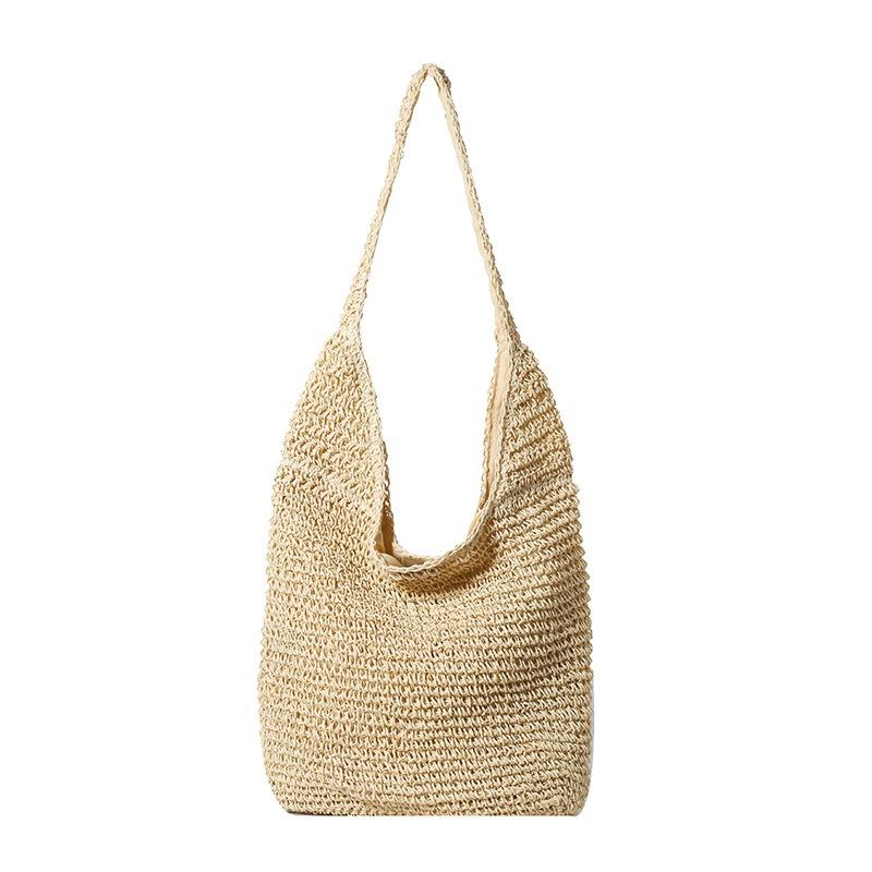 Summer large-capacity commuter straw bag woven bag women's new shoulder oblique span tote bag