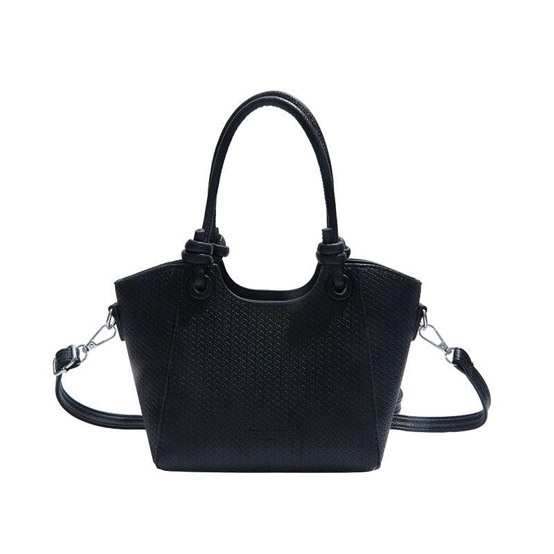Hand-held Textured Bucket Bag Women's Summer Fashion Simple Casual Shoulder Bag New Trendy Women's Bag