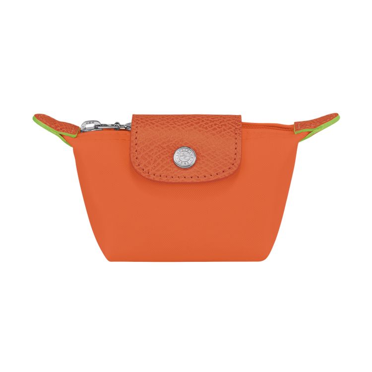 

Longchamp Le Pliage Green Snap Zipper Closure Recycled Canvas Clutch Coin Purse Women Clutch Orange 30016919P69 Orange